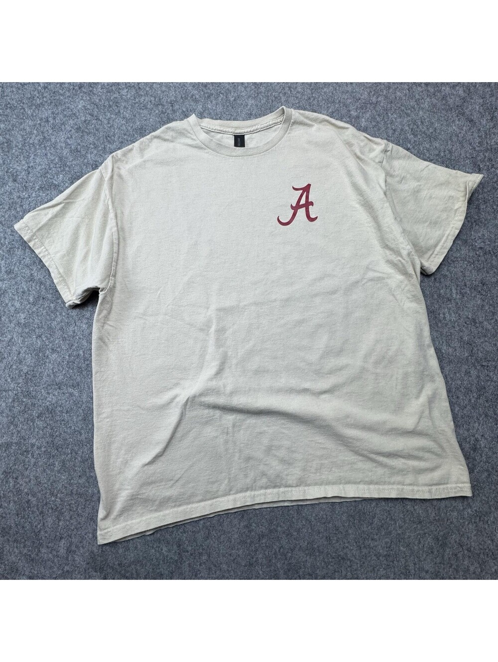 Alabama Crimson Tide Shirt Mens XL Beige NCAA Football Roll Tide Gildan Tee